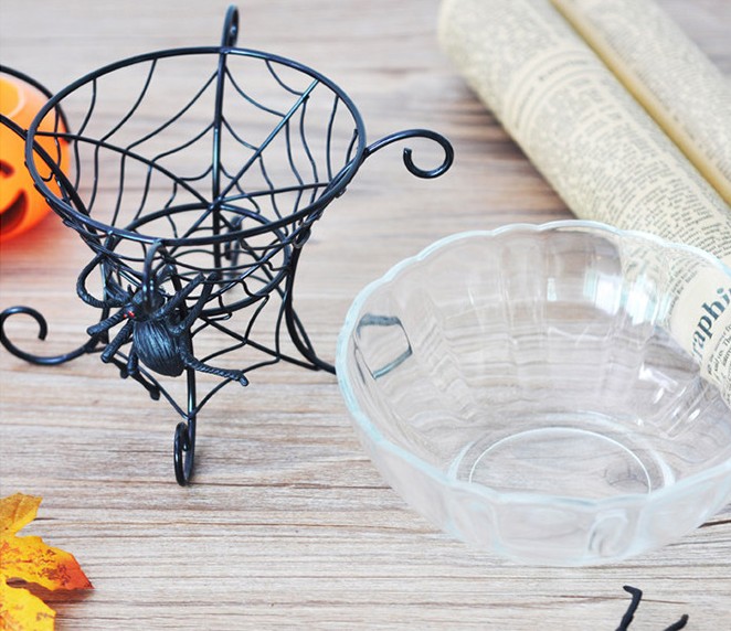风雷铁艺 · 万圣节创意蜘蛛网果盘