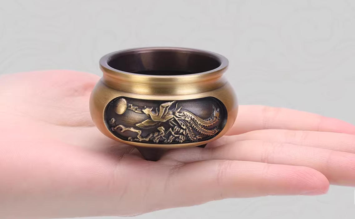 风雷铁艺·袖珍天德炉香插——方寸之间，承古纳香