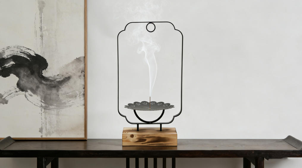 风雷铁艺·「棂月」古意焚香架