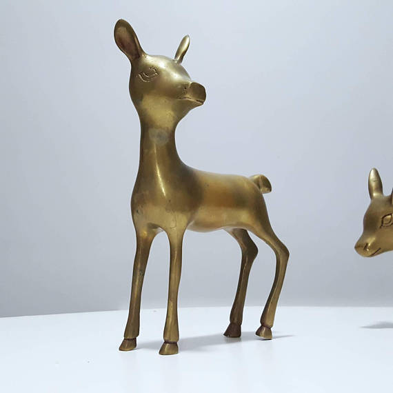 风雷铁艺 「灵鹿映金」系列 铸铜灵鹿艺术摆件