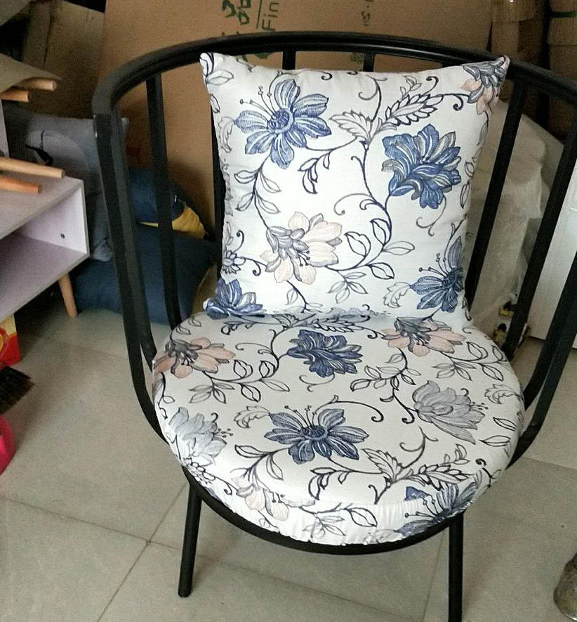 风雷铁艺 「圆韵·花间」系列 单人圆沙发椅 & 配套小圆几