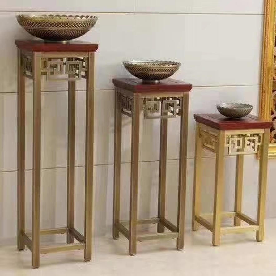 风雷铁艺 鎏金回纹 阶梯花架