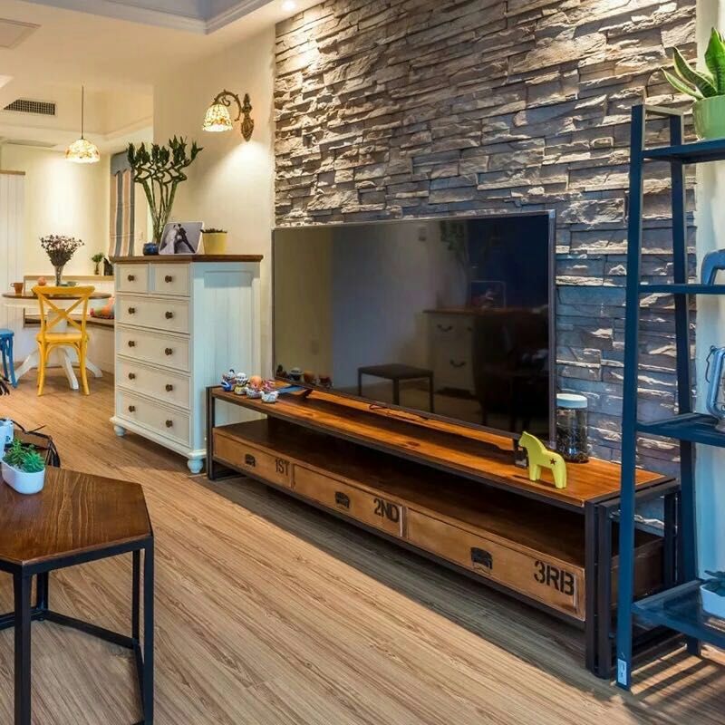 风雷铁艺 格构·砺木系列 铁艺电视柜