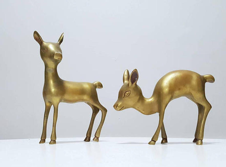 风雷铁艺 「灵鹿映金」系列 铸铜灵鹿艺术摆件