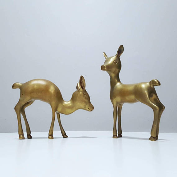 风雷铁艺 「灵鹿映金」系列 铸铜灵鹿艺术摆件