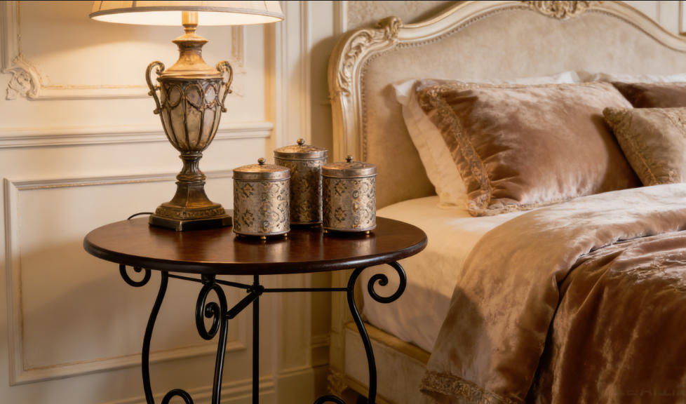 风雷铁艺复古圆几