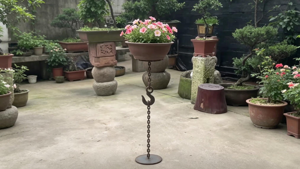 风雷铁艺·反重力视觉错觉花盆架